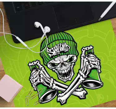 Tappetino mouse originale concetto teschio audace - TenStickers