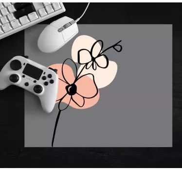 Tappetino mouse originale design floreale minimalista - TenStickers