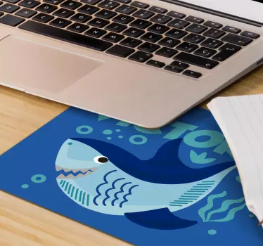 Tappetino mouse originale design squalo giocoso - TenStickers