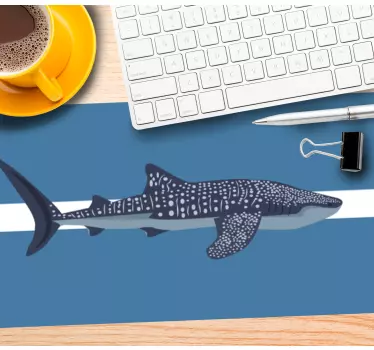 Tappetino mouse originale design squalo nuotatore - TenStickers