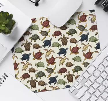 Tappetino mouse originale design tartarughe - TenStickers