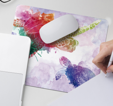 Tappetino mouse originale dipingere tartarughe artistiche - TenStickers