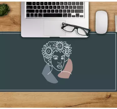 Tappetino mouse originale donna con girasoli - TenStickers