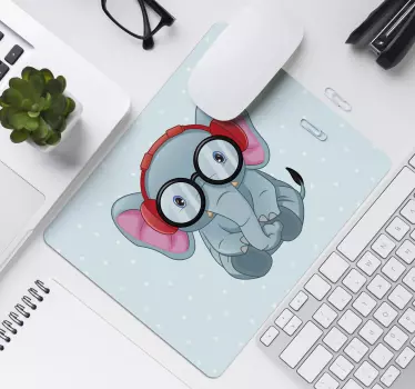 Tappetino mouse originale elefante carino - TenStickers
