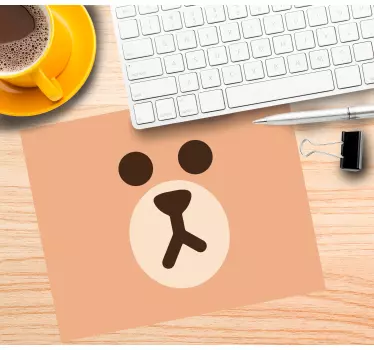 Tappetino mouse originale faccia di orso carina - TenStickers