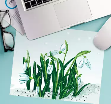 Tappetino mouse originale ghiandaie in fiore - TenStickers