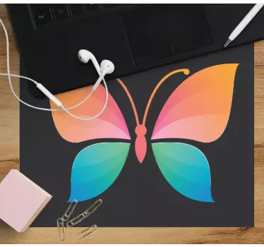 Tappetino mouse originale grafica farfalla colorata - TenStickers