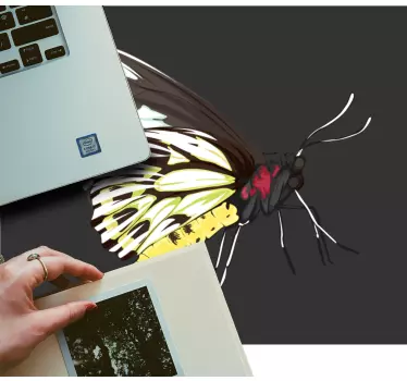 Tappetino mouse originale illustrazione farfalla stilizzata - TenStickers
