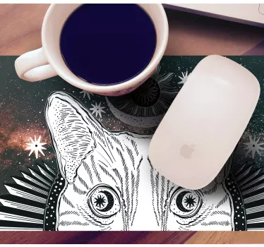 Tappetino mouse originale illustrazione gatto celestiale - TenStickers