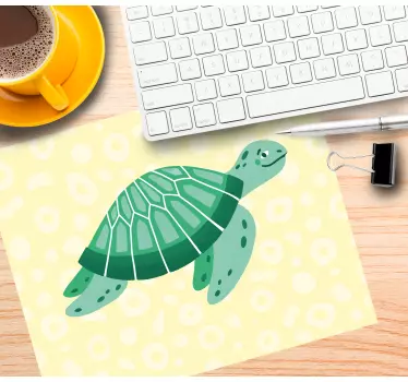 Tappetino mouse originale illustrazione tartaruga carina - TenStickers