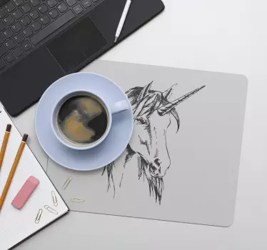 Tappetino mouse originale illustrazione unicorno elegante - TenStickers