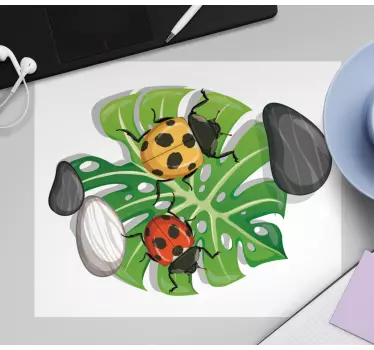 Tappetino mouse originale insetti colorati disposti - TenStickers