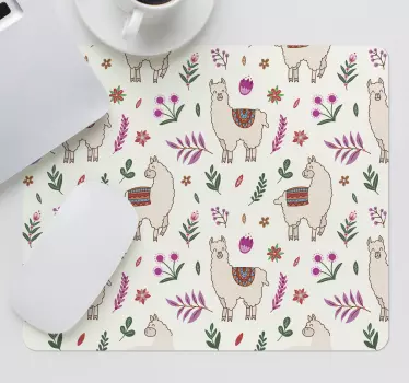 Tappetino mouse originale lame e motivi floreali - TenStickers
