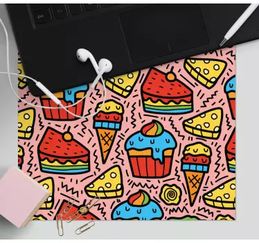 Tappetino mouse originale motivi di dessert colorati - TenStickers