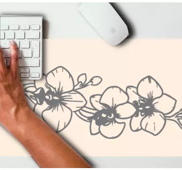 Tappetino mouse originale motivi orchidea in fiore - TenStickers
