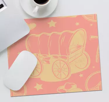Tappetino mouse originale motivo carrozza vintage - TenStickers