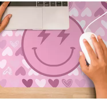 Tappetino mouse originale motivo cuori sorridenti - TenStickers