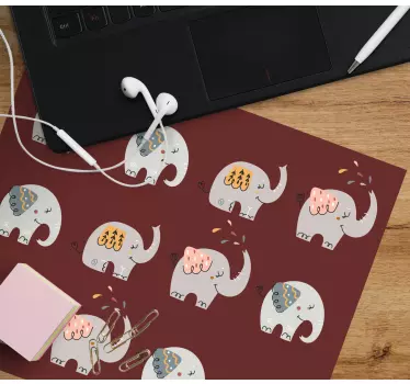 Tappetino mouse originale motivo elefante carino - TenStickers