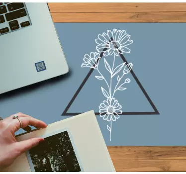 Tappetino mouse originale motivo triangolo floreale - TenStickers