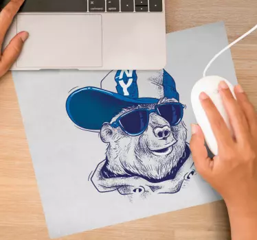 Tappetino mouse originale orso carino - TenStickers