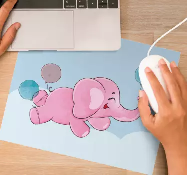Tappetino mouse originale palloncino elefante giocoso - TenStickers
