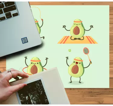 Tappetino mouse originale personaggi di avocado giocosi - TenStickers