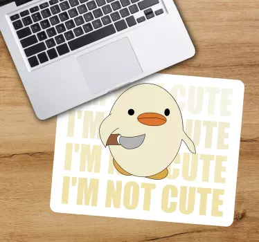 Tappetino mouse originale personaggio anatra carino - TenStickers