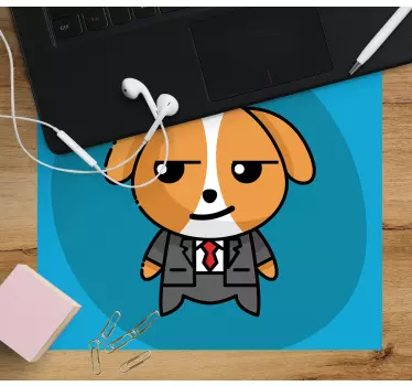 Tappetino mouse originale personaggio canino elegante - TenStickers