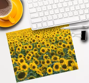 Tappetino mouse originale prato di girasoli vivaci - TenStickers