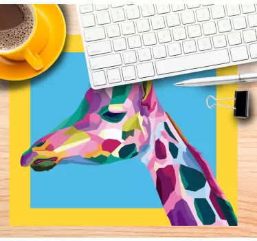 Tappetino mouse originale profilo giraffa colorata - TenStickers