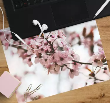 Tappetino mouse originale ramo di fiori delicati - TenStickers