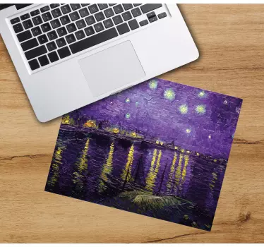 Tappetino mouse originale riflesso della notte stellata - TenStickers