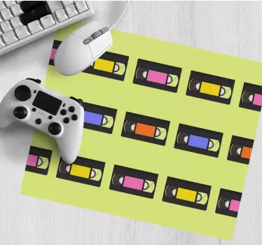 Tappetino mouse originale ripetizioni cassette colorate - TenStickers