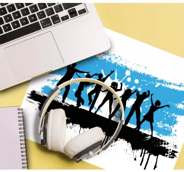 Tappetino mouse originale scena di celebrazione silhouette - TenStickers