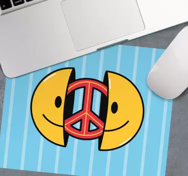 Tappetino mouse originale simbolo di pace felice - TenStickers