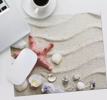 Tappetino mouse originale stelle marine e conchiglie - TenStickers