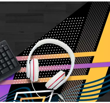 Tappetino mouse originale strisce geometriche colorate - TenStickers