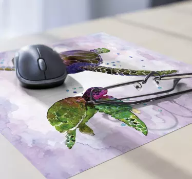 Tappetino mouse originale tartarughe marine colorate - TenStickers