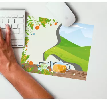 Tappetino mouse originale tè alle erbe rinfrescante - TenStickers