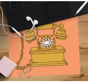 Tappetino mouse originale telefono rotante classico - TenStickers