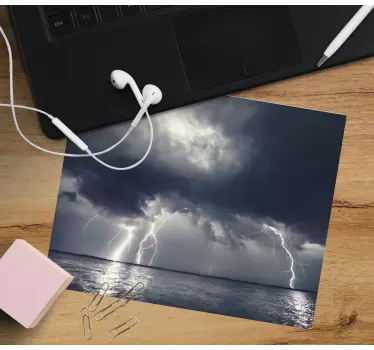 Tappetino mouse originale tempesta sul mare - TenStickers