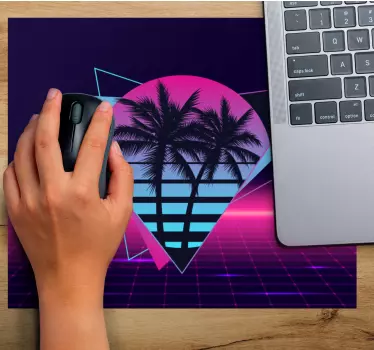 Tappetino mouse originale tramonto geometrico vivace - TenStickers