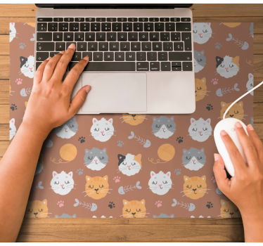 Tappetino mouse originale volti di felini adorabili - TenStickers