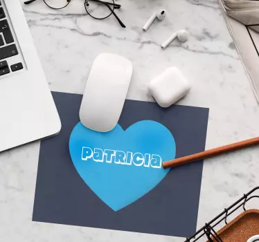 Tappetino mouse personalizzabile a forma di cuore - TenStickers