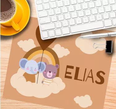 Tappetino mouse personalizzabile amici animali colorati - TenStickers