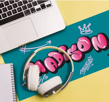 Tappetino mouse personalizzabile arte del nome bold - TenStickers