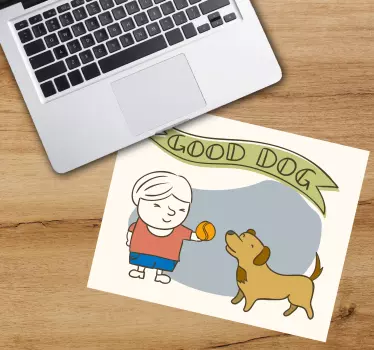 Tappetino mouse personalizzabile bambino felice che gioca - TenStickers