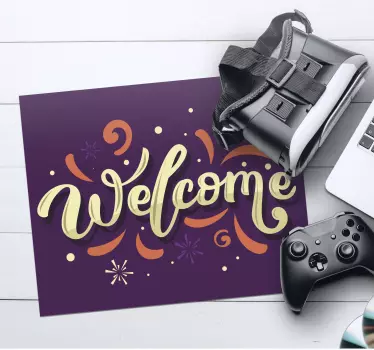 Tappetino mouse personalizzabile benvenuto testo elegante - TenStickers