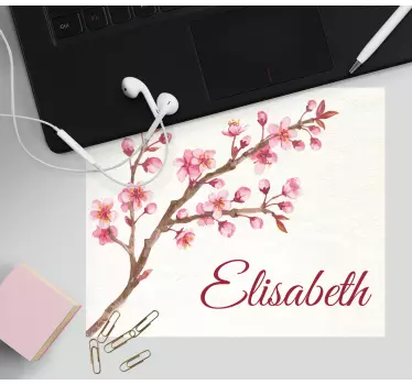 Tappetino mouse personalizzabile bouquet di ciliegio - TenStickers