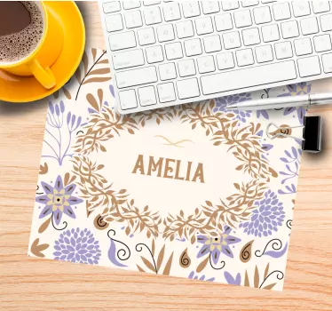 Tappetino mouse personalizzabile con arrangiamento floreale - TenStickers
